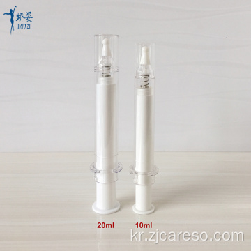 10ml 20ml 화이트 에어리스 화장품 주사기 병